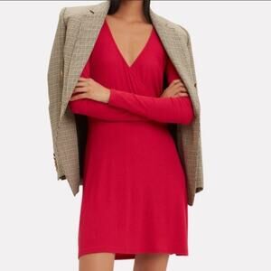 NWT Intermix Serena ribbed faux wrap dress Sz P